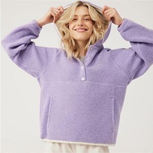 Outdoor Voices size XS Purple MegaFleece SnapUp Hoodie lilac‎ pullover